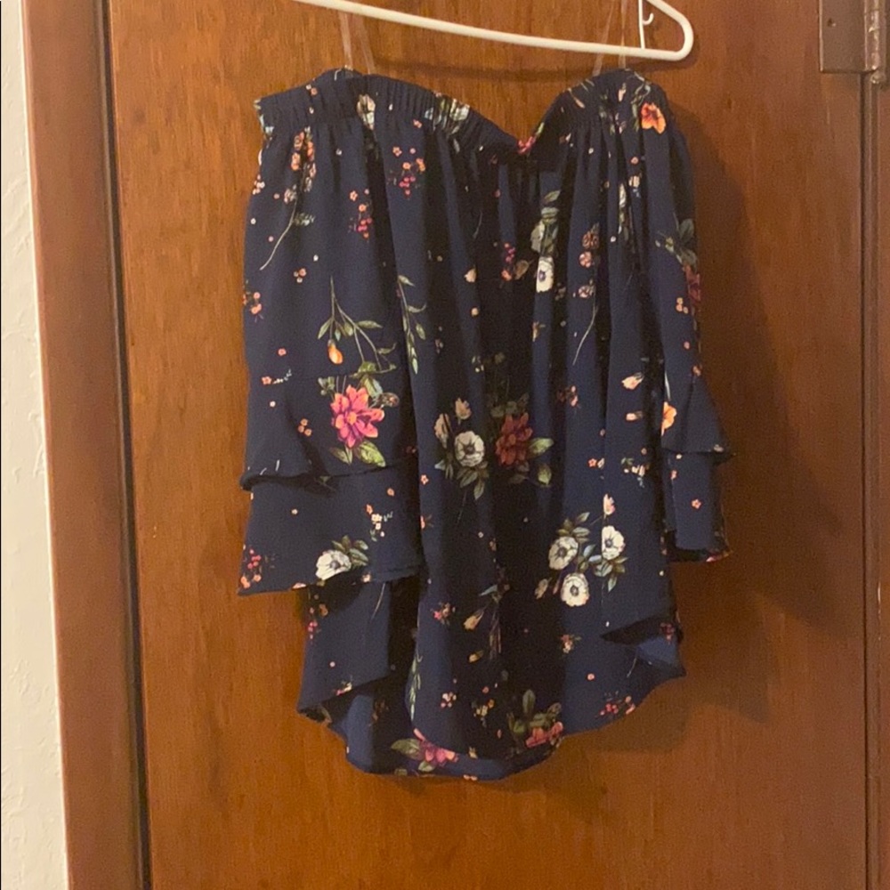 Floral off the shoulder top